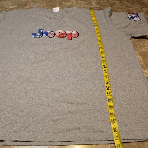 Jeep Shirt 2XL Gray SunFrog American Flag Patriotic Graphic Tee Tattoos USA - Picture 4 of 13